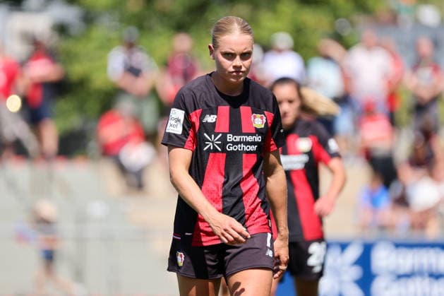 Leverkusen, Deutschland: 08.08.2026 - Saisoneröffnung Testspiel - Bayer Leverkusen Frauen vs. Feyenoord Rotterdam Frauen Im Bild: Cornelia Kramer (Leverkusen) *** Leverkusen, Germany, August 8, 2026 Season Opener: Friendly Match—Bayer Leverkusen Women vs. Feyenoord Rotterdam Women Pictured: Cornelia Kramer, Leverkusen Copyright: HMBxMedia MadeleinexFantini