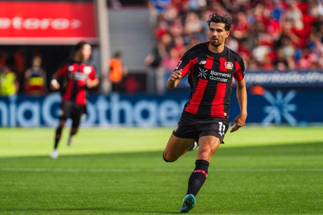 Martin Terrier (Bayer 04 Leverkusen, 11) im Sprint Bayer 04 Leverkusen vs. FC Sevilla, Fussball, Saisoneroeffnungspiel, Freundschaftsspiel, Saison 2026 27, 08.08.2026, DFL REGULATIONS PROHIBIT ANY USE OF PHOTOGRAPHS AS IMAGE SEQUENCES AND OR QUASI-VIDEO, Bayer 04 Leverkusen vs. FC Sevilla, Fussball, Saisoneroeffnungsspiel, Freundschaftsspiel, Saison 2026 27, 08.08.2026 Leverkusen *** Martin Terrier of Bayer 04 Leverkusen, No. 11, sprinting during the Bayer 04 Leverkusen vs. FC Sevilla match, soccer, season opener, friendly match, 2026–27 season, August 8, 2026, DFL regulations prohibit any use of photographs as image sequences and or quasi-video, Bayer 04 Leverkusen vs. FC Sevilla, soccer, season opener, friendly match, 2026–27 season, August 8, 2026, Leverkusen Copyright: xEibner-Pressefoto LukasxBaldygax EP_LBA