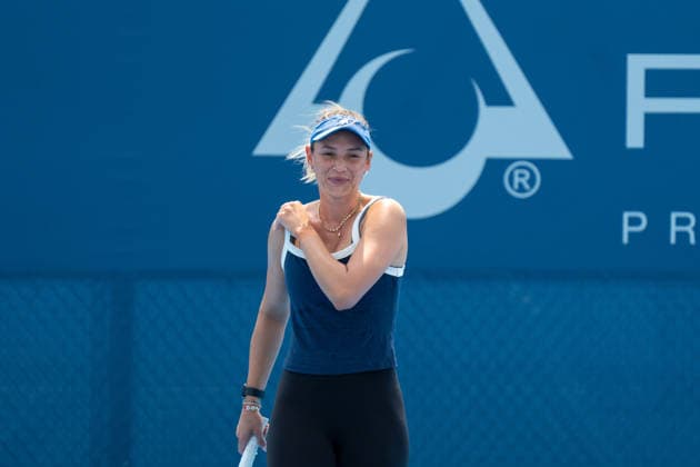 Cincinnati Open 2026 Croatian tennis player Donna Vekic is seen on practice court 29 at the Cincinnati Open in Mason, Ohio, on August 8, 2028. Mason United States  Copyright: xJasonxWhitmanx originalFilename:whitman-cincinna260808_npYXn.jpg