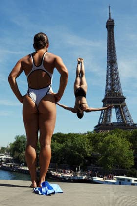 WomenÕs High Diving, Morgane HERCULANO from Switzerland at the European Aquatics Championships Paris 2026, Paris, August 08, 2026 .  Copyright: xGianxMattiaxD Alberto LaPressex