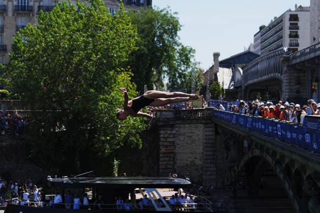 WomenÕs High Diving, from Italy at the European Aquatics Championships Paris 2026, Paris, August 08, 2026 .  Copyright: xGianxMattiaxD Alberto LaPressex