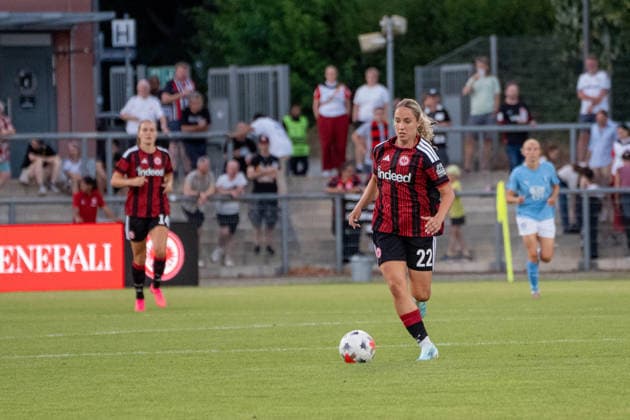 08.08.2026, xhfmx, Fussball UEFA WCLQ, Eintracht Frankfurt - Malmö FF Danique Tolhoek (Eintracht Frankfurt, 22) (DFL DFB REGULATIONS PROHIBIT ANY USE OF PHOTOGRAPHS as IMAGE SEQUENCES and or QUASI-VIDEO) Frankfurt *** August 8, 2026, xhfmx, Soccer UEFA WCLQ, Eintracht Frankfurt vs. Malmö FF, Danique Tolhoek (Eintracht Frankfurt), 22. DFL and DFB regulations prohibit any use of photographs as image sequences and or quasi-video. Frankfurt