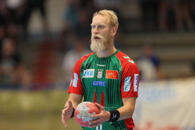 08.08.2026, xtgx, Handball Turnier, SC Magdeburg - SC DHfK Leipzig emspor, v.l. Matthias Musche (Magdeburg, 6) Lößnitz *** August 8, 2026, xtgx, Handball Tournament, SC Magdeburg vs. SC DHfK Leipzig emspor, from left: Matthias Musche (Magdeburg), 6 Lößnitz