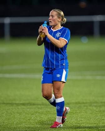 Katie Wilkinson of Rangers Women during UEFA Women s Champions League Qualifying Round Two Final match at Petershill Park, Glasgow. Ajax v Rangers Women - UEFA Women s Champions League Qualifying Round Two Final - Petershill Park, Glasgow, Lanarkshire, Scotland, UK - 08 Aug 2026Glasgow Petershill Park Lanarkshire, Scotland United Kingdom EDITORIAL USE ONLY  Copyright: xRangersxFC Shutterstockx 17057281bk