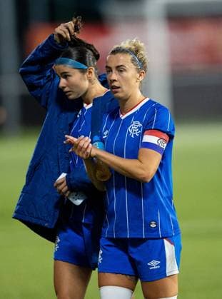 Nicola Docherty of Rangers Women during UEFA Women s Champions League Qualifying Round Two Final match at Petershill Park, Glasgow. Ajax v Rangers Women - UEFA Women s Champions League Qualifying Round Two Final - Petershill Park, Glasgow, Lanarkshire, Scotland, UK - 08 Aug 2026Glasgow Petershill Park Lanarkshire, Scotland United Kingdom EDITORIAL USE ONLY  Copyright: xRangersxFC Shutterstockx 17057281bu