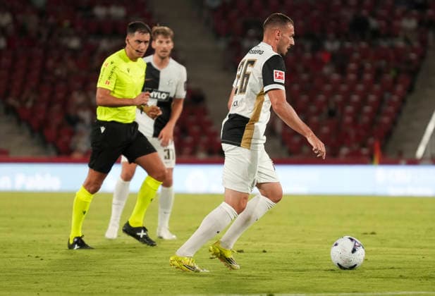 ESP: RCD Mallorca vs Elversberg Pre Season match 2026 2027 Luca Sirch of Elversberg during Pre Season match between RCD Mallorca and Elversberg played at Estadio de Son Moix, on August 08, 2026 Palma de Mallorca, Spain. Palma de Mallorca Spain Football *** ESP RCD Mallorca vs. Elversberg, 2026–2027 Preseason Match: Luca Sirch of Elversberg during the preseason match between RCD Mallorca and Elversberg, played at Estadio de Son Moix on August 8, 2026, in Palma de Mallorca, Spain. Palma de Mallorca, Spain. Soccer Copyright: xNandoxTorresx
