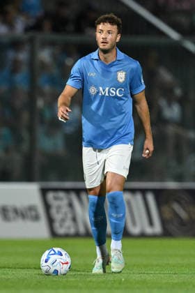 SOCCER - Friendly Match - Napoli vs. Celta Vigo Photo by IPA ABACAPRESS.COM87332410 - Amir Rrahmani of S.S.C. Napoli is in action during a preseason friendly match between S.S.C. Napoli and Real Club Celta de Vigo at the Teofilo Patini Stadium on August 8, 2026, in Castel di Sangro, Italy. Castel di Sangro Italy  Copyright: xIPAxSport ABACAx