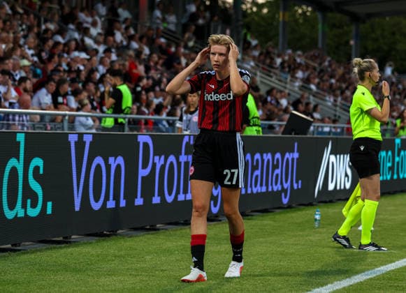 Fussball: Europa: UEFA Women s Champions League 2026 2027 - 2. Qualifikationsrunde, Finale, 08.08.2026 - Eintracht Frankfurt Frauen vs. Malmö FF Frauen - Stadion am Brentanobad (Frankfurt am Main, Deutschland); Paulina Krummbiegel Frankfurt am Main Stadion am Brentanobad Hessen Deutschland *** Soccer Europe UEFA Women s Champions League 2026–2027, Qualifying Round 2, Final, August 8, 2026 Eintracht Frankfurt Women vs. Malmö FF Women Stadion am Brentanobad, Frankfurt am Main, Germany Paulina Krummbiegel Frankfurt am Main Stadion am Brentanobad Hesse, Germany Copyright: xAmiirxAmedjouax