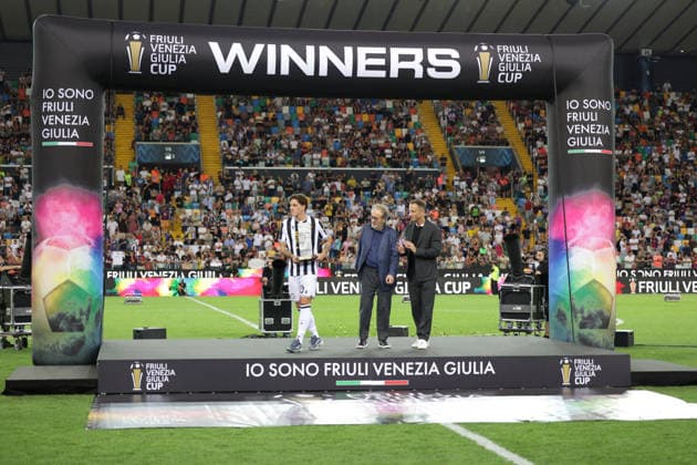 SOCCER - Friendly Match - Friuli Venezia Giulia Cup Photo by IPA ABACAPRESS.COM87332630 - Udinese s Nicolò Zaniolo was named MVP of the match during the FVG Cup game between Udinese Calcio and Nottingham Forest Football Club at the Bluenergy Stadium in Udine, Italy, on August 8, 2026. Udine Italy  Copyright: xIPAxSport ABACAx