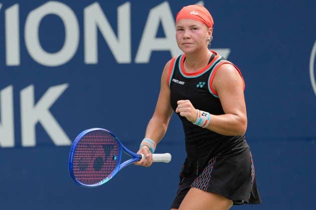 WTA, Tennis Damen Masters 1000 National Bank Open Toronto 2026 - Round of 16 - Day 8 Diana Shnaider of Russia celebrates after a point during the Women™s Singles round of 16 match against Jessica Pegula of United States on day 8 of the WTA Masters 1000 National Bank Open at Sobeys Stadium on August 8, 2026, in Toronto, Canada. (Photo by Leonardo Ramirez Eyepix Group) Copyright: xLeonardoxRamirezx xEyepixxGroupx LR_08082026_194994
