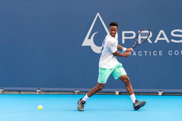 Cincinnati Open: Gael Monfils Gael Monfils is seen on the practice courts at the Cincinnati Open in Mason, Ohio, on August 8, 2028. Mason United States  Copyright: xJasonxWhitmanx originalFilename:whitman-cincinna260808_npMVA.jpg