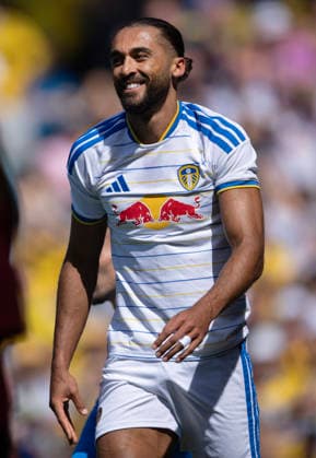 Leeds United v RB Leipzig - Pre-Season Friendly LEEDS, ENGLAND - AUGUST 8: Dominic Calvert-Lewin of Leeds United celebrates scoring during the during the pre-season friendly match between Leeds United and RB Leipzig at Elland Road on August 8, 2026 in Leeds, England. ***Local Caption*** Dominic Calvert-Lewin Leeds Elland Road England United Kingdom Copyright: xVisionhausx 776537830