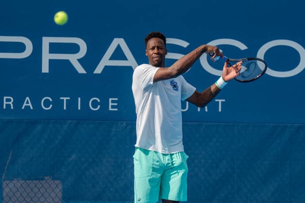 Cincinnati Open: Gael Monfils Gael Monfils is seen on the practice courts at the Cincinnati Open in Mason, Ohio, on August 8, 2028. Mason United States  Copyright: xJasonxWhitmanx originalFilename:whitman-cincinna260808_npC47.jpg