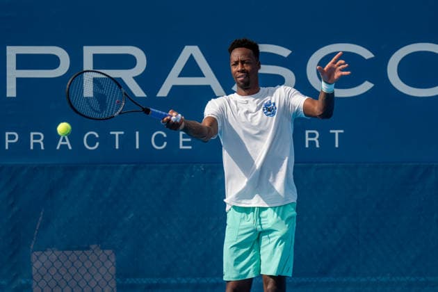 Cincinnati Open: Gael Monfils Gael Monfils is seen on the practice courts at the Cincinnati Open in Mason, Ohio, on August 8, 2028. Mason United States  Copyright: xJasonxWhitmanx originalFilename:whitman-cincinna260808_nprVV.jpg