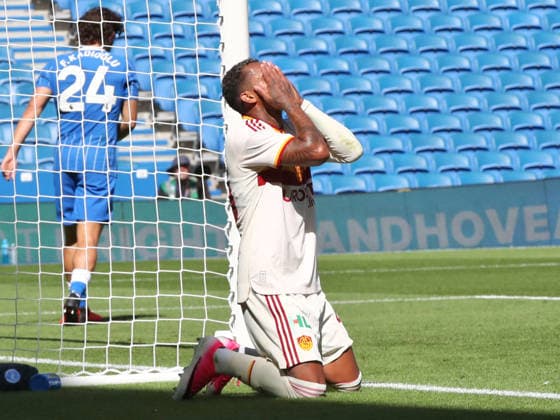 SOCCER - Friendly Match - Brighton and Hove Albion vs. Roma Photo by IPA ABACAPRESS.COM87333225 - August 8, 2026: Brighton vs. AS Roma (Friendly). Sports; Soccer; Pictured: A disappointed Wesley (Photo by Gino Mancini) Brighton  Copyright: xIPAxSport ABACAx