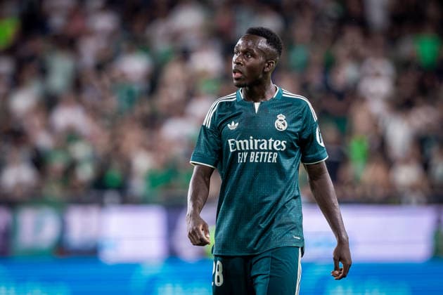 Fußball, Testspiel, Ferencvaros Budapest -Real Madrid FERENCVAROS - REAL MADRID Lamini Fati of Real during the FIFA friendly football match between Ferencvaros and Ream Madrid CF at the Ferencvaros stadium (Groupama arena). Budapest, Hungary, August 08, 2026. Photo by Branislav Racko Copyright: xx 080A0824
