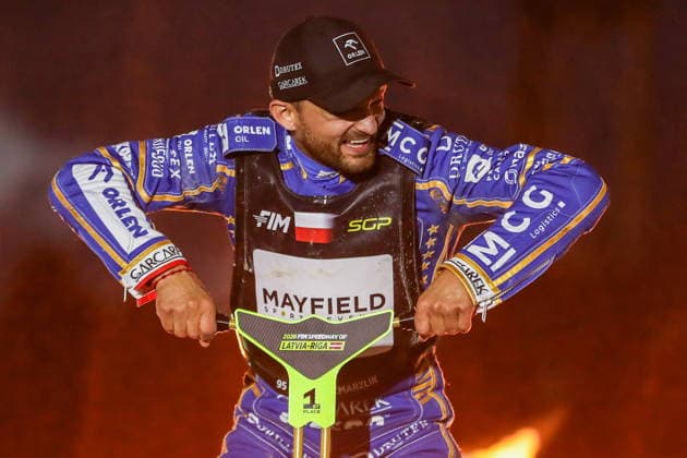Ryga 08.08.2026. Zuzel FIM indywidualne mistrzostwa swiata na zuzlu sezon 2026 --- FIM Speedway Grand Prix season 2026 nz Bartosz Zmarzlik Fot. Kacper Staniec NEWSPIX.PL --- newspix.pl 
