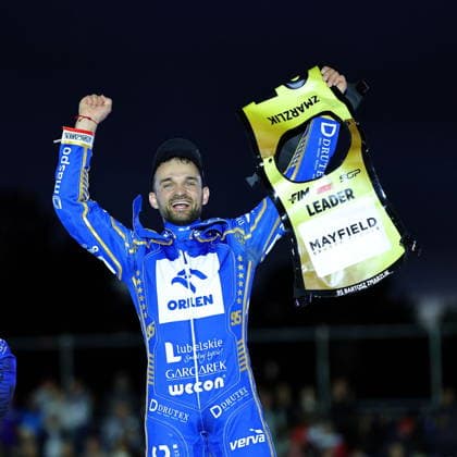 08.08.2026 RYGA (LOTWA) - BIKERNIEKI SPEEDWAY STADIUM, ZUZEL (SPEEDWAY), INDYWIDUALNE MISTRZOSTWA SWIATA (FIM SPEEDWAY World Championship, WM, Weltmeisterschaft GRAND PRIX 2026) - DEWALT FIM SPEEDWAY GRAND PRIX OF LATVIA - RIGA; RUNDA 8 NZ BARTOSZ ZMARZLIK - RADOSC WYGRANA FOTO PAWEL WILCZYNSKI CYFRASPORT NEWSPIX.PL --- newspix.pl 