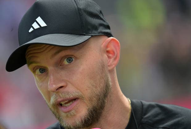 08.08.2026, xophax, Fussball 1.Bundesliga, 1.FC Koeln Testspiel im Rhein Energie Stadion in Köln . 1.FC Köln gegen Real Sociedad San Sebastian. Trainer Rene Wagner ( 1.FC Köln ) . Köln Cologne *** August 8, 2026, xophax, Soccer, Bundesliga 1, 1. FC Köln Friendly Match at Rhein Energie Stadium in Cologne: 1. FC Köln vs. Real Sociedad San Sebastián; Coach: René Wagner; 1. FC Köln; Cologne