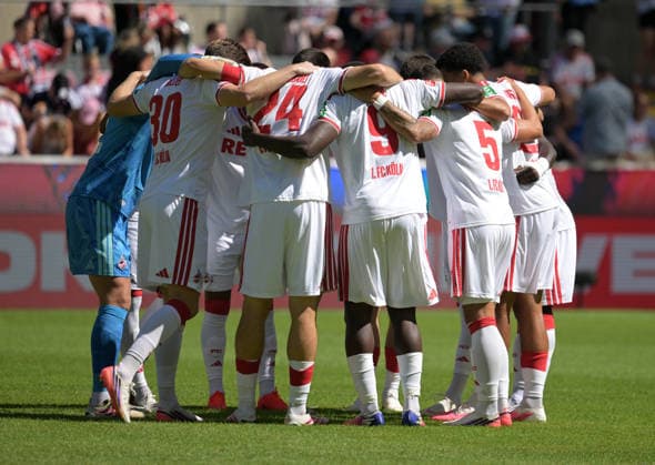 08.08.2026, xophax, Fussball 1.Bundesliga, 1.FC Koeln Testspiel im Rhein Energie Stadion in Köln . 1.FC Köln gegen Real Sociedad San Sebastian. Mannschaft vor dem Spiel im Stadion. Köln Cologne *** August 8, 2026, xophax, Soccer, Bundesliga 1, 1. FC Köln Friendly Match at the Rhein Energie Stadium in Cologne; 1. FC Köln vs. Real Sociedad San Sebastián; Team at the Stadium Before the Game; Cologne, Germany