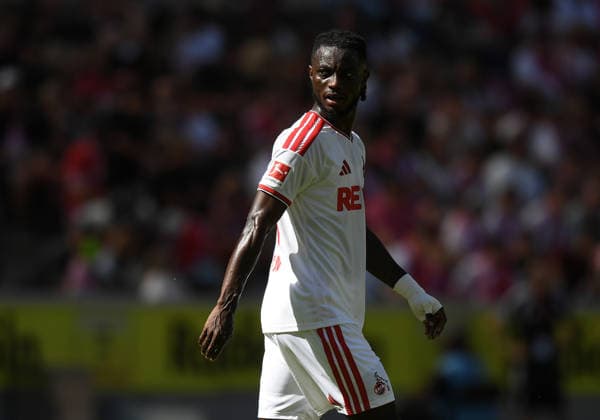 08.08.2026, xophax, Fussball 1.Bundesliga, 1.FC Koeln Testspiel im Rhein Energie Stadion in Köln . 1.FC Köln gegen Real Sociedad San Sebastian. Gideon Mensah ( 1.FC Köln ). Köln Cologne *** August 8, 2026, xophax, Soccer, Bundesliga 1, 1. FC Köln Friendly Match at Rhein Energie Stadium in Cologne: 1. FC Köln vs. Real Sociedad San Sebastián, Gideon Mensah, 1. FC Köln, Cologne