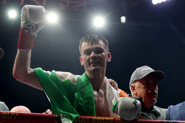 Zuffa Boxing 10, 3Arena, Dublin 8 8 2026 Aaron McKenna celebrates after the fight Aaron McKenna celebrates after the fight 8 8 2026  Copyright: xx NE1L5529