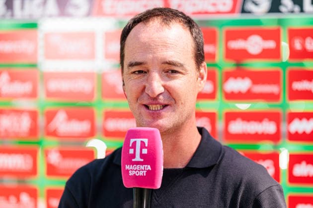 Nico Willig (VfB Stuttgart II, Cheftrainer) im Interview bei Magenta GER, TSV Havelse 1912 vs. VfB Stuttgart II, Fussball, 3. Liga, 1. Spieltag, Spielzeit 2026 2027, 08.08.2026 DFL Regulations prohibit any use of photographers as image sequences and or quasi-video. GER, TSV Havelse 1912 vs. VfB Stuttgart II, Fussball, 3. Liga, 1. Spieltag, Spielzeit 2026 2027, 08.08.2026 Hannover *** Nico Willig, VfB Stuttgart II Head Coach, in an interview with Magenta Sport GER; TSV Havelse 1912 vs. VfB Stuttgart II, Soccer, 3rd Division, Matchday 1, 2026–2027 Season, August 8, 2026 DFL regulations prohibit the use of photographs as image sequences and or quasi-video GER, TSV Havelse 1912 vs. VfB Stuttgart II, soccer, 3rd League, Matchday 1, 2026–2027 season, August 8, 2026, Hanover Copyright: xEibner-Pressefoto JanxRollingerx EP_JSK