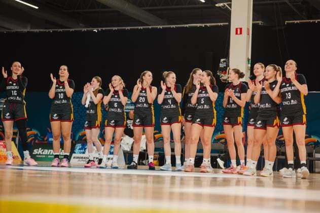 RECORD DATE NOT STATED Am 08.08.2026 trafen die U18-Mannschaften von Deutschland und Slowenien in der Europameisterschaft im Kistamässan in Stockholm aufeinander. Die Foto-Galerie zeigt die besten Szenen des Basketballspiels. Es handelt sich um ein wichtiges Turnier für die Nachwuchsspieler. Europameisterschaft u18w, Deutschland vs Slowenien, 08.08.2026, Stockholm, Kistamässan *** On August 8, 2026, the U18 teams from Germany and Slovenia faced off in the European Championship at Kistamässan in Stockholm. The photo gallery shows the best moments from the basketball game. This is an important tournament for young players: the U18 Women’s European Championship, Germany vs. Slovenia, August 8, 2026, Stockholm, Kistamässan Copyright: xJoelxKruehlerx
