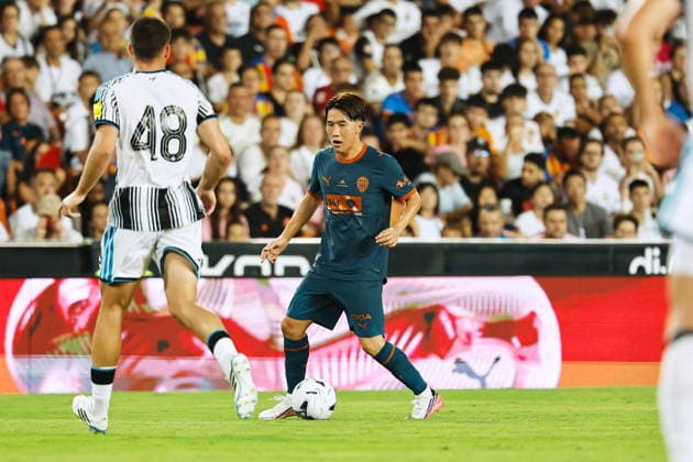 Ryunosuke Sato (Valencia), AUGUST 8, 2026 - Football Soccer : Spanish Pre season Trofeo Naranja match between Valencia CF - Newcastle United FC at the Estadio Mestalla in Valencia, Spain. Noxthirdxpartyxsales  aflo_340415951 MutsuxKawamorix