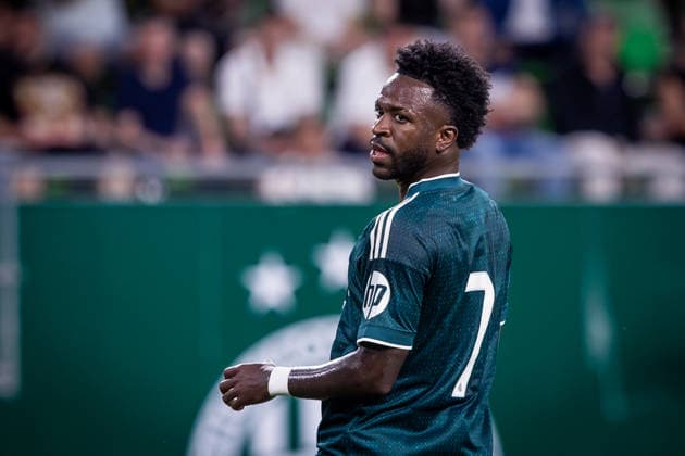 Fußball, Testspiel, Ferencvaros Budapest -Real Madrid FERENCVAROS - REAL MADRID Vinicius Junior Vini Jr of Real during the FIFA friendly football match between Ferencvaros and Ream Madrid CF at the Ferencvaros stadium (Groupama arena). Budapest, Hungary, August 08, 2026. Photo by Branislav Racko Copyright: xx 080A9809