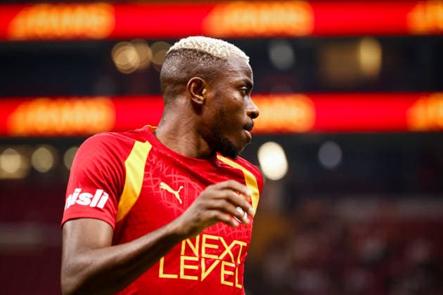 Galatasaray vs Villarreal CF friendly match Victor Osimhen of Galatasaray warms up before the match.Galatasaray and Villarreal CF faced each other during friendly match. The match took place Ali Sami Yen Rams Park Stadium on August 8th, 2026. Istanbul Istanbul Turkey Copyright: xBurakxBasturkx