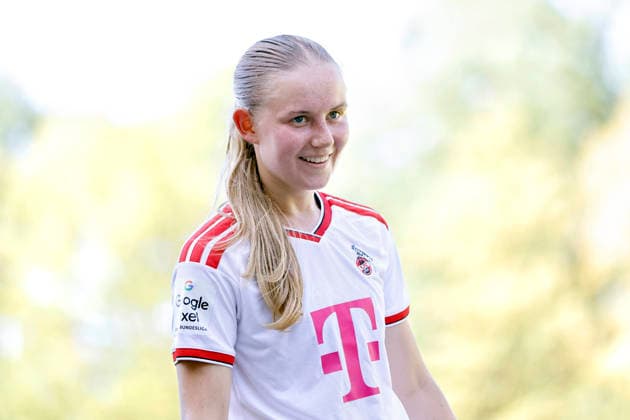 Fußballspielerin Carlotta Imping (Abwehr) beim Testspiel zwischen der 1. Frauen-Mannschaft des 1. FC Köln und dem FC Twente Enschede (NED) im Franz-Kremer-Stadion. (Endstand 5:1) Köln, 08.08.2026 NRW Deutschland *** Soccer player Carlotta Imping on defense during the friendly match between 1. FC Köln s women s first team and FC Twente Enschede (NED) at Franz Kremer Stadium. Final score: 5–1 for Köln, August 8, 2026, North Rhine-Westphalia, Germany Copyright: xChristophxHardtx