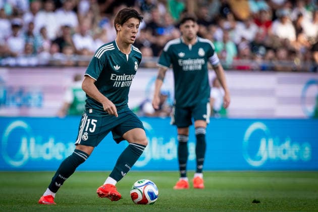 Fußball, Testspiel, Ferencvaros Budapest -Real Madrid FERENCVAROS - REAL MADRID Arda Guler of Real during the FIFA friendly football match between Ferencvaros and Ream Madrid CF at the Ferencvaros stadium (Groupama arena). Budapest, Hungary, August 08, 2026. Photo by Branislav Racko Copyright: xx 080A7971