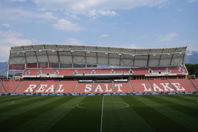 SANDY, UT - AUGUST 08: A general view of America First Field prior to the Leagues Cup Phase One match between Atlante FC and Real Salt Lake on August 8, 2026 at in Sandy, UT. (Photo by Aaron Baker Icon Sportswire) SOCCER: AUG 08 Leagues Cup Salt Lake vs Atlante EDITORIAL USE ONLY Icon260808001