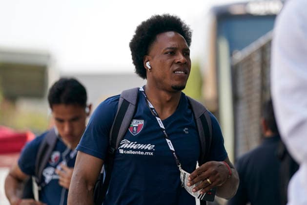 SANDY, UT - AUGUST 08: Jhojan Julio 7 of Atlante FC arrives prior to the Leagues Cup Phase One match between Atlante FC and Real Salt Lake on August 8, 2026 at America First Field in Sandy, UT. (Photo by Aaron Baker Icon Sportswire) SOCCER: AUG 08 Leagues Cup Salt Lake vs Atlante EDITORIAL USE ONLY Icon260808003