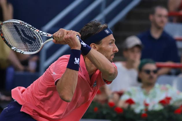 ATP, Tennis Herren Masters 1000 National Bank Open Montreal 2026 - Round of 16 - Day 8 Arthur Rinderknech of France plays a backhand during the Men™s round of 16 match against Brandon Nakashima of United States on day 8 of the ATP Masters 1000 National Bank Open at IGA Stadium. on August 8, 2026, in Montreal, Canada. (Photo by Horacio Zamora Eyepix Group) Copyright: xHoracioxZamorax xEyepixxGroupx HZ_08082026_195102