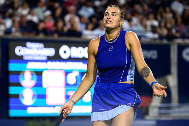 August 8, 2026, Toronto, Ontario, Canada: ARYNA SABALENKA of Belarus is seen during her round-of-16 match against Ekaterina Alexandrova at the National Bank Open, part of the Hologic WTA, Tennis Damen Tour at Sobeys Stadium. Toronto Canada - ZUMAr228 20260808_znp_r228_010 Copyright: xVasiliyxRyabykhx