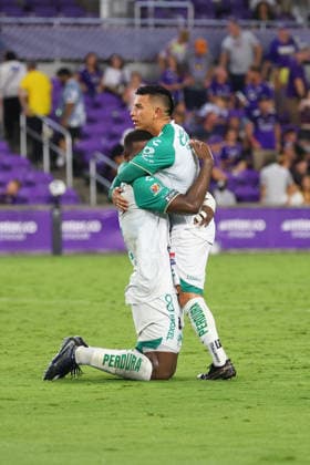 August 8, 2026, Orlando, Florida, USA: Leon celebrates a win against Orlando City SC. Orlando City SC hosted Leon in a Leagues Cup march at Inter.Co Stadium in Orlando, FL. Orlando USA - ZUMAm299 20260808_znp_m299_001 Copyright: xTaylorxMcFeex