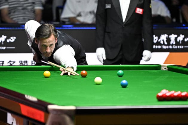 TAIYUAN, CHINA - AUGUST 08: David Gilbert of England plays a shot in the first round match against Ding Junhui of China on day 1 of the 2026 World Snooker Tour China Open at Taiyuan Binhe Sports Center on August 8, 2026 in Taiyuan, Shanxi Province of China.  Copyright: xChinaxNewsxServicex 111658816890