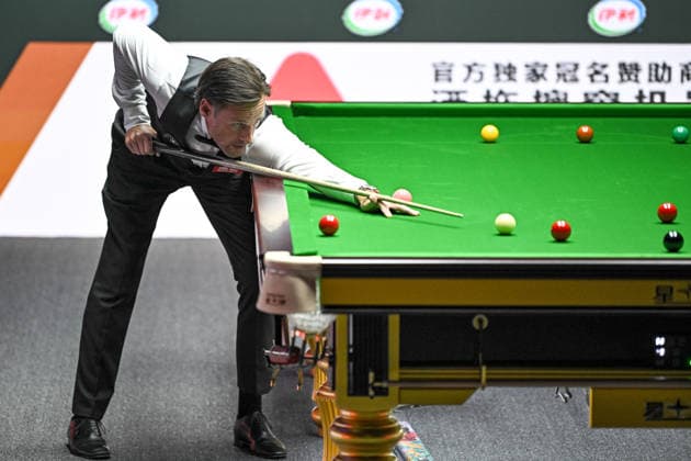 TAIYUAN, CHINA - AUGUST 08: David Gilbert of England plays a shot in the first round match against Ding Junhui of China on day 1 of the 2026 World Snooker Tour China Open at Taiyuan Binhe Sports Center on August 8, 2026 in Taiyuan, Shanxi Province of China.  Copyright: xChinaxNewsxServicex 111658816896