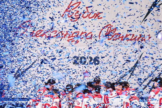 RUSSIA, MYTISHCHI - AUGUST 8, 2026: Gold medal winners, Spartak Moscow U12, celebrate with the trophy during the victory ceremony after the 2026 Ovi Cup final Ice hockey, Eishockey match in Mytishchi, northeast of Moscow. Ovi Cup is an annual youth ice hockey tournament named after three-time world champion Alexander Ovechkin and first held in 2018 2026 Ovi Cup Final Ice Hockey Match Outside Moscow  - ZUMAt113 20260808_zaa_t113_455 Copyright: xSofyaxSandurskayax