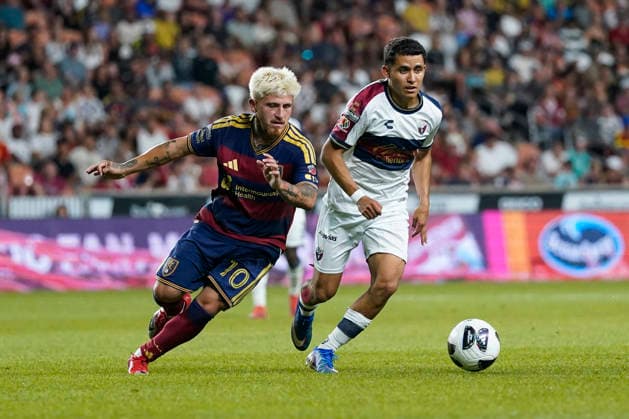SANDY, UT - AUGUST 08: Diego Luna 10 of Real Salt Lake controls the ball during the Leagues Cup Phase One match between Atlante FC and Real Salt Lake on August 8, 2026 at America First Field in Sandy, UT. (Photo by Aaron Baker Icon Sportswire) SOCCER: AUG 08 Leagues Cup Salt Lake vs Atlante EDITORIAL USE ONLY Icon260808027