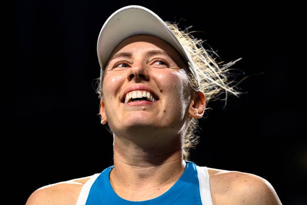 August 8, 2026, Toronto, Ontario, Canada: EKATERINA ALEXANDROVA celebrates winning her round-of-16 match against Aryna Sabalenka of Belarus at the National Bank Open, part of the Hologic WTA, Tennis Damen Tour at Sobeys Stadium. Tennis 2026: WTA 1000 National Bank Open Presented By Rogers.  - ZUMAr228 20260808_znp_r228_017 Copyright: xVasiliyxRyabykhx