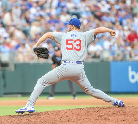AUG 08, 2026: Chicago Cubs relief pitcher Colin Rea (53) came in relief in the 5th inning against the Kansas City Royals at Kauffman Stadium Kansas City, MO. CSM MLB, Baseball Herren, USA 2026: Cubs Vs Royals Aug 8th  - ZUMAc04_ 20260808_zma_c04_364 Copyright: xRomanxPunox