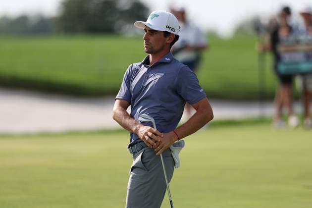 BEDMINSTER, NJ - AUGUST 08: Joaquin Niemann of the LIV Golf League hits the ball on the 15th hole during the third round of LIV Golf New York on August 8, 2026 at Trump National Golf Club in Bedminster, New Jersey. (Photo by Andrew Mordzynski Icon Sportswire) GOLF: AUG 08 LIV Golf New York EDITORIAL USE ONLY Icon2608088160533