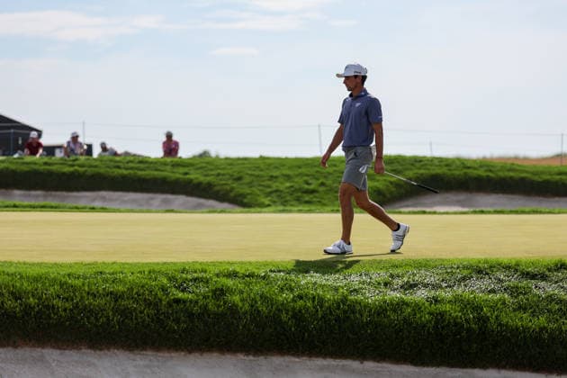 BEDMINSTER, NJ - AUGUST 08: Joaquin Niemann of the LIV Golf League walks on the 15th hole during the third round of LIV Golf New York on August 8, 2026 at Trump National Golf Club in Bedminster, New Jersey. (Photo by Andrew Mordzynski Icon Sportswire) GOLF: AUG 08 LIV Golf New York EDITORIAL USE ONLY Icon2608088160536