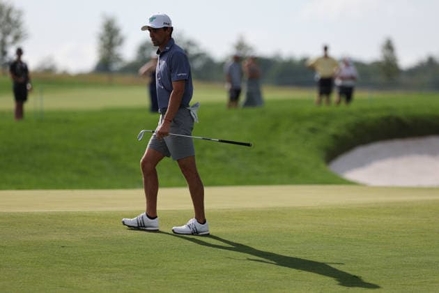 BEDMINSTER, NJ - AUGUST 08: Joaquin Niemann of the LIV Golf League walks on the 15th hole during the third round of LIV Golf New York on August 8, 2026 at Trump National Golf Club in Bedminster, New Jersey. (Photo by Andrew Mordzynski Icon Sportswire) GOLF: AUG 08 LIV Golf New York EDITORIAL USE ONLY Icon2608088160538