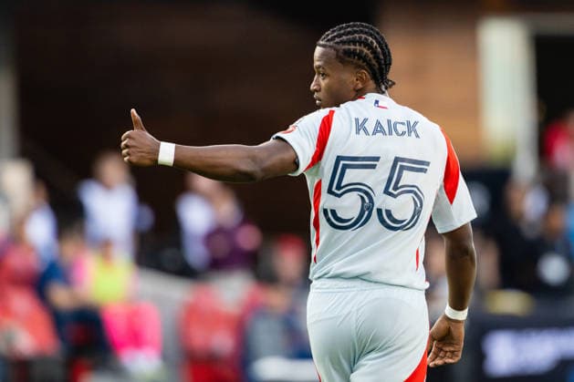 SAN JOSE, CA - AUGUST 08: Kaick 55 of FC Dallas puts a thumb up during a Leagues Cup Phase One match against Chivas de Guadalajara on August 8, 2026 at PayPal Park in San Jose, CA. (Photo by Matthew Huang Icon Sportswire) SOCCER: AUG 08 Leagues Cup Chivas de Guadalajara vs Dallas EDITORIAL USE ONLY Icon260808014