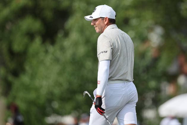 BEDMINSTER, NJ - AUGUST 08: Sergio Garcia of the LIV Golf League walks on the 15th hole during the third round of LIV Golf New York on August 8, 2026 at Trump National Golf Club in Bedminster, New Jersey. (Photo by Andrew Mordzynski Icon Sportswire) GOLF: AUG 08 LIV Golf New York EDITORIAL USE ONLY Icon2608088160560