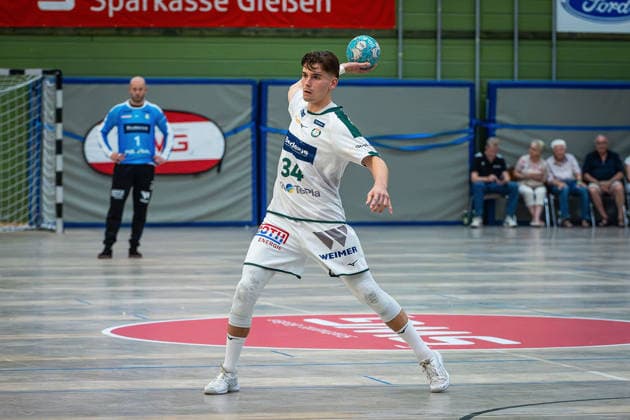 08.08.2026, xovx, Handball Lindencup, HSG Wetzlar - HSC 2000 Coburg Paul Kompenhans (HSG Wetzlar), Freisteller Linden Stadthalle Hessen Deutschland (DE) *** August 8, 2026, xovx, Lindencup Handball Tournament, HSG Wetzlar vs. HSC 2000 Coburg, Paul Kompenhans, HSG Wetzlar, Cutout, Linden Stadthalle, Hesse, Germany, DE